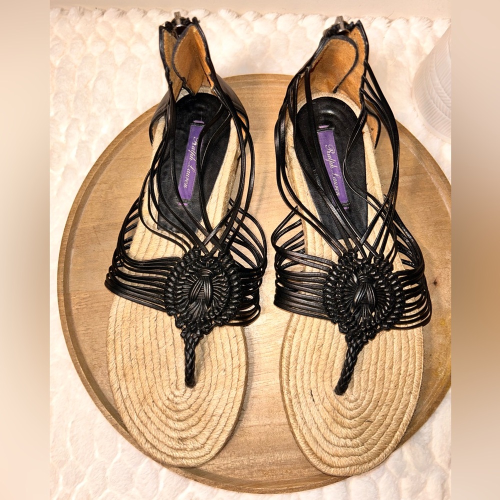 Ralph Lauren Purple Label Collection Women’s Espadrille Sandals. Size 39 1/2